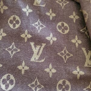 Louis Vuitton Brown and Cream Monogram Shawl